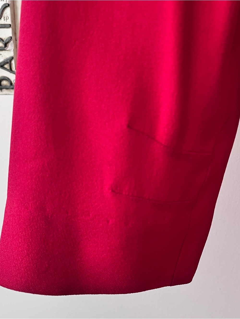 Women’s 80s Vintage Red Long Belted Wedding Guest Evening Wear Dress Size M - Picture 5 of 7